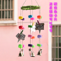 diy handmade wind chime material package rattan ring making environmentally friendly recycling bottle cap hemp rope kindergarten message card count