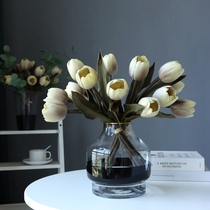 Simulation fake flower upscale 2020 new tulips light and luxurious living room table TV cabinet decoration wedding hands holding bouquet