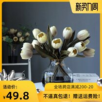  Simulation fake flower high-end 2020 new tulip light luxury living room dining table TV cabinet decoration wedding bouquet