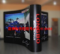 Customized special-shaped exhibition rack curved background frame corporate publicity display board Booth