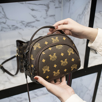 Hong Kong Tide brand small bag women 2021 new multi-layer fashion wild round bag leather shoulder crossbody Hand bag