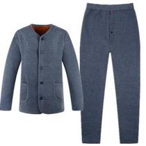 Mens mid-aged thickening style close-fitting anti-chill male style cardiff warm lingerie mens suede winter plus fattening cardiff