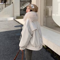 Parker clothing female 2021 new explosive winter Rex rabbit hair liner detachable short fur coat small young man