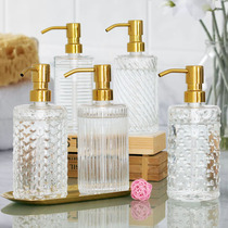 Gold stainless steel 400ml sub-bottle Pressing type hand sanitizer Shampoo Shower gel Bathroom bottle soap liquid glass
