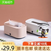 Cabe drawing paper box household tissue box simple cute large opening living room bedroom creative simple roll paper box home
