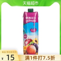 Guoman Lele Cyprus imported mixed juice(5 kinds of fruits)1Lx1 pure juice beverage large bottle 0 added