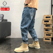 Cang Shi Yishi American retro straight jeans men loose size Tide brand 2021 Autumn New Tide ins