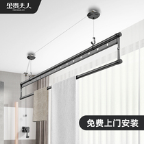 Mrs. Kim Guido Manual Lift Clothes Single-lever style Shake Clotheshorse balcony Top-up Home Clothes Clotheshorse Cool Clothes