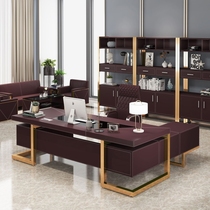 High-end boss desk open office furniture boss table and chair President desk combination big class