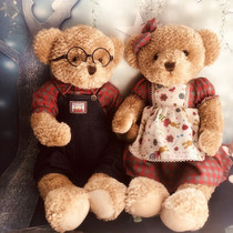 Teddy bear dolls a pair of press bed dolls large birthday bear ragdoll engagement wedding birthday gifts for girlfriends