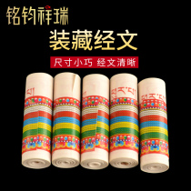 Tibetan Texts Miniature Scriptures Leng Yan Mantra Heart Sutra Treasure Indrani Sutra Multi-Mantra Pendant Buddha Statue Containing Treasure Supplies