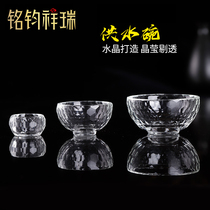 Crystal water purification bowl Tibetan Buddhist glass bowl transparent holy water cup water supply Cup seven treasure Cup Bowl Crystal Cup single