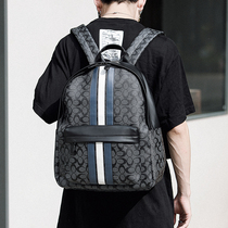 Shoulder Bag Mens bag new trend backpack business leisure leather computer bag European and American fashion student bag