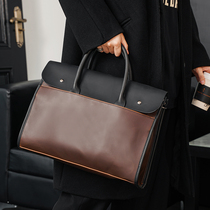 New Retro Handbag Briefcase Han Edition Mens Bag Casual Fashion Single Shoulder Bag Slanted Satchel Business Mens Bag Tide