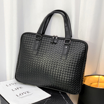 New Hand Bag Mens bag horizontal business leather shoulder Cross bag Korean casual briefcase computer bag 2021