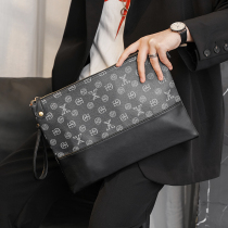 New fashion Plaid clutch bag envelope Korean mens bag clutch bag trend iPad file bag shoulder bag
