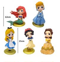 Princess Collection series cake decoration ornaments plug-in card cartoon princess sleep Aisha cloud on Aisha