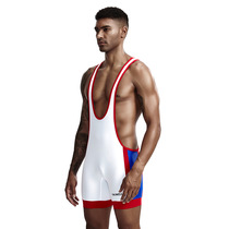Zhuangxiong mens one-piece vest strap sexy jumpsuit fitness wrestling suit weightlifting suit