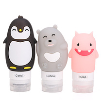 Travel silicone bottle bottle cartoon cute cosmetics empty bottle set travel portable shampoo shower gel bottle