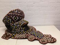 African old Congo collection class rare helmet mask shell decoration wood carving mask one