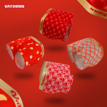 2 strips of ox red couple underwear set four-corner cotton crotch mens middle waist female flat corner this year gift box