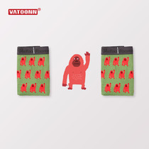 Gorilla couple panties mens boxer shorts womens triangle pure cotton breathable printing mid-waist youth personality cartoon fun