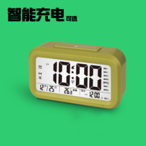 Rechargeable voice alarm clock watch smart luminous cute students mute creative simple music alarm bedside