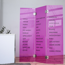 Advertising park net red shop Klein blue acrylic screen folding mobile entrance partition display card custom