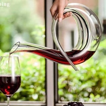 Lead-free crystal glass wine dispenser Household wine dispenser Wine personality jug set European style 6-word model