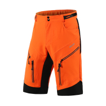 Cross-country Riding Shorts Summer Outdoor Mountain Bike Speed Drop Midpants No Mat Breathable Speed Dry Multiple Pockets Orange