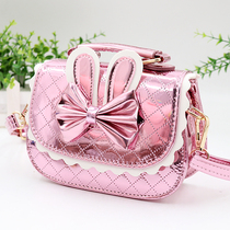 2021 new children's bag little girl messenger bag princess fashion foreign style portable cute laser rabbit tide cross bag