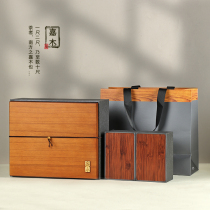 Tea gift box empty box high-grade double can black tea Dahongpao packaging box tea box Puer tea empty gift box customization