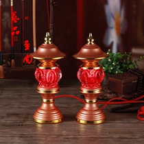 LED red light chaetheon lamp off the public light Buddha for lamp Cairou god electric candle Changming lamp for the treasure and upscale for the Buddha lamp