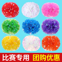 Colorful colorful matte handle flower ball games cheerleaders hold flower la la flower ball in their hands Dance props between classes