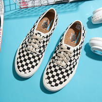 VANS van mens and women shoes 2021 Autumn New checkerboard canvas shoes couple classic black and white one pedal shoes