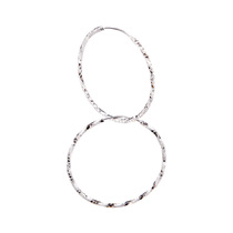 Pt950 platinum ear ring female earrings Simple earrings circle earrings Live link