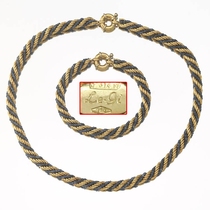 64G Italian jewelry brand Le Gi 18K pure gold woven sapphire necklace bracelet bracelet bracelet set