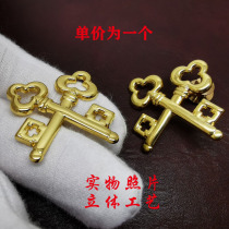 Customized Gold Key badge property badge Custom Hotel brooch collar DIY three-dimensional Chinese key seal custom