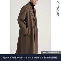 (WHITT EPURE)WP Shirakawa heavyweight worsted wool long coat shoulder sleeve trench coat men