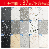 Prefabricated cement-based terrazzo floor material stone imitation quartz sand particles large plate net red shop wall floor