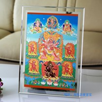 Customized Wenshu Red Great Great Dharma Picture Protector Ming King Portrait Buddha Statue Painting Photo Paper Plastic Frame Photo Frame Table