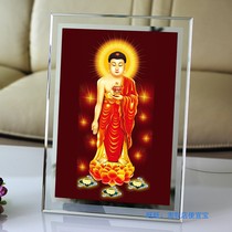 Customized Amitabha Bodhisattva portrait 074 Buddha portrait painting photo paper printing double-sided plastic seal Buddha Bodhisattva setting table