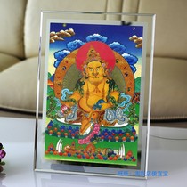 Customized portraits of yellow wealth god 5 five-color pictures of thangka Tibetan tantric Buddha painting photo paper double-sided plastic seal