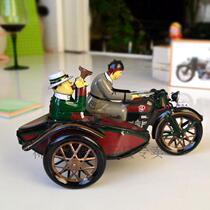 Thin Iron City 70 80 s retro clockwork iron toys monopoly nostalgic collection three-wheeled motorcycle