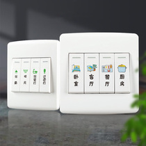 Creative Switch Logo Sticker Mark Night Light Decoration Wall Sticker Home Panel Protective Sheath Light Sticker Indicating Stickers Shine