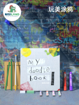 Green Dragon Island play beauty graffiti childrens painting set Baby painting tools exercise imagination Parent-child interaction