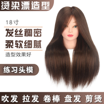 18 inch 20 inch wig head model doll head imitation 100% real hair dummy head model model head apprentice practice dyeing and hot