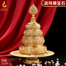 Pure copper Manza plate gilt 37 for eight auspicious Mancha Luo seven treasures Manda pan tantric repair plate C