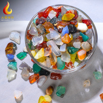 Special Buddhist supplies Buddha statue pagoda bottle repair Manza gems eight for seven treasures stone color Agate 1kg