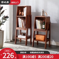 Solid wood rack lattice rack corner shelf side cabinet living room Nordic side bookshelves bedroom grid cabinet storage cabinet